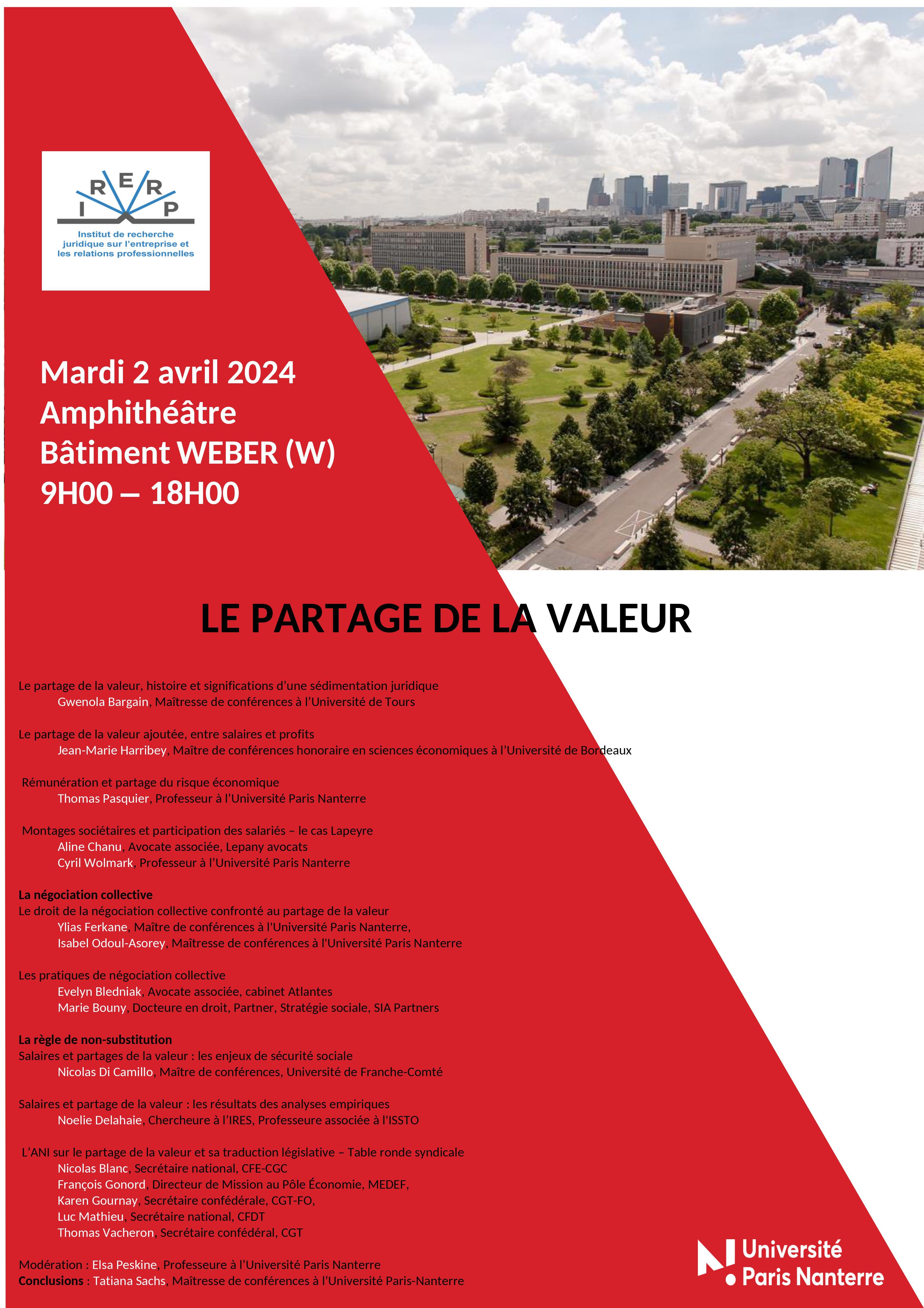 Le Partage de la valeur